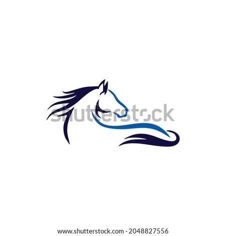horse logo simple clean and elegance