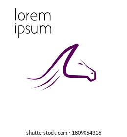 horse logo, simple logo concept for design purposes.