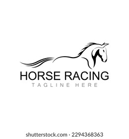 horse logo simple elegance and clean
