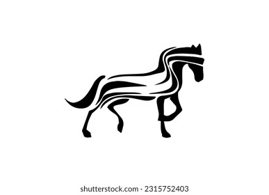 horse logo simple elegance and clean