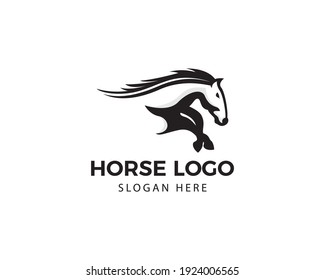 horse logo speed fast vecktor beauty vecktor logo simple