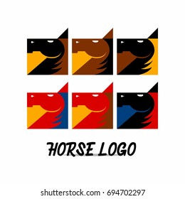 Horse logo in square