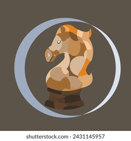 Horse logo template. abstract style
