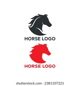 Horse logo horse template black vector beauty horse