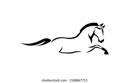 horse logo template design icon