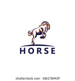 Horse logo template design vector