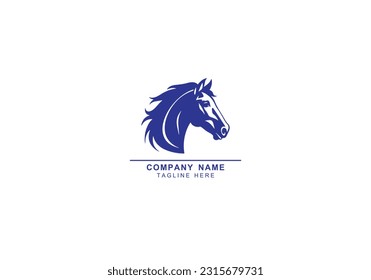 Horse logo template design in Vector illustration icon