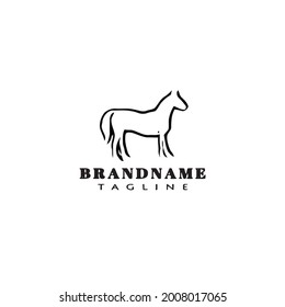 horse logo template icon modern vector illustration