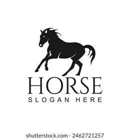 horse logo template isolated on white background