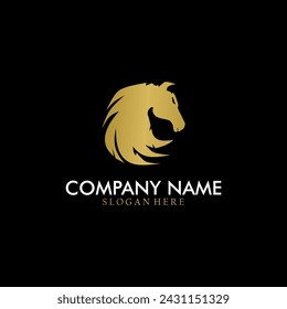 Horse Logo Template with luxury and modern design.	
