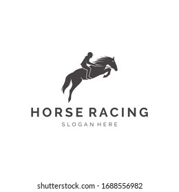 Horse logo template symbol for business. Horse racing logo