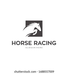 Horse logo template symbol for business. Horse racing logo