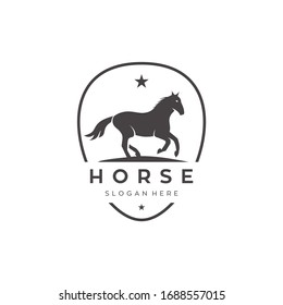 Horse logo template symbol for business. Horse racing logo