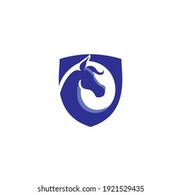 Modelo de plantilla de logotipo de caballo Diseño de ilustraciones de iconos de vectores