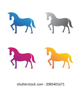Horse logo template Vector icon design