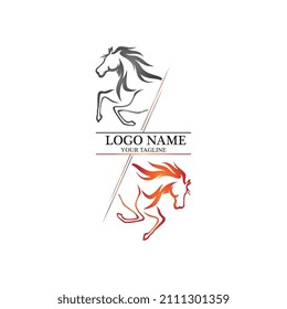 Horse Logo Template Vector icon illustration design