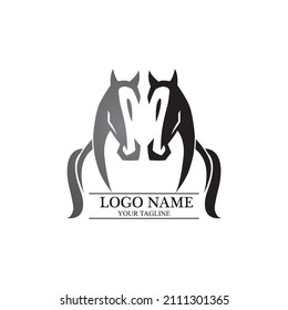 Horse Logo Template Vector icon illustration design
