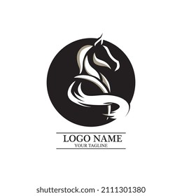 Horse Logo Template Vector icon illustration design