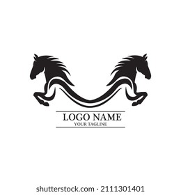Horse Logo Template Vector icon illustration design