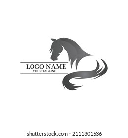Horse Logo Template Vector icon illustration design
