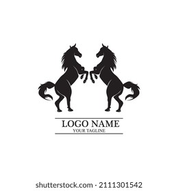 Horse Logo Template Vector icon illustration design