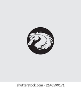 Modelo de plantilla de logotipo de caballo Diseño de ilustraciones de iconos de vectores