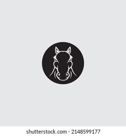 Modelo de plantilla de logotipo de caballo Diseño de ilustraciones de iconos de vectores