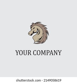 Modelo de plantilla de logotipo de caballo Diseño de ilustraciones de iconos de vectores