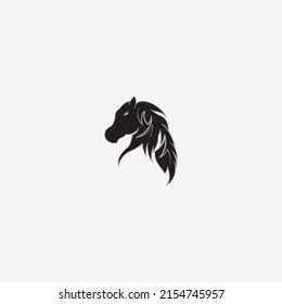 Modelo de plantilla de logotipo de caballo Diseño de ilustraciones de iconos de vectores