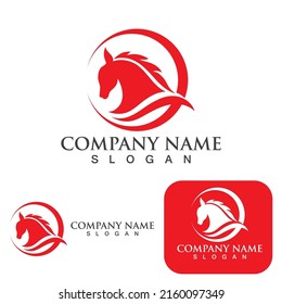 Horse Logo Template Vector icon illustration design