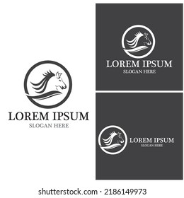 Horse Logo Template Vector icon illustration design