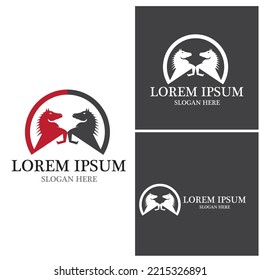 Horse Logo Template Vector icon illustration design