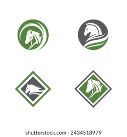 Horse Logo Template Vector icon illustration design