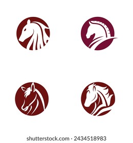 Pferd Logo Vorlage Vektor Symbol Illustration Design