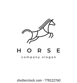 Horse logo template vector icon illustration