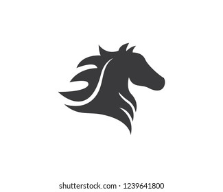 Silhouette Round Head Horse Vector Icon Stock Vector (Royalty Free ...