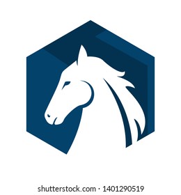 Horse Logo Template Vector illustration design.
emblem of horse head on white background.