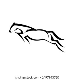 Horse Logo Template Vector illustration design. emblem of horse head on white background.