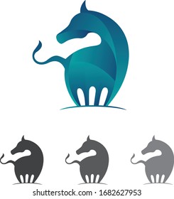horse logo template horse vector illustration isolated