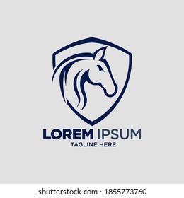 Diseño de ilustración de vectores de plantillas de logotipo de caballo