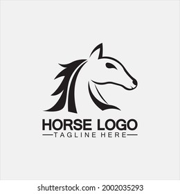Diseño de ilustración de vectores de plantillas de logotipo de caballo