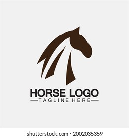 Diseño de ilustración de vectores de plantillas de logotipo de caballo