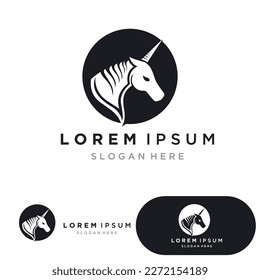 Diseño de ilustración de vectores de plantillas de logotipo de caballo