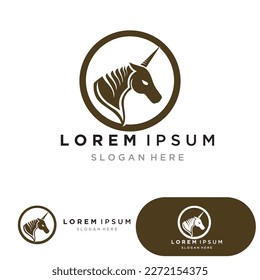 Diseño de ilustración de vectores de plantillas de logotipo de caballo