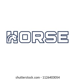 horse logo text