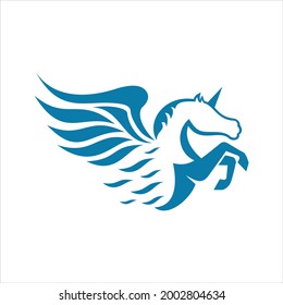horse logo. unicorn vector logo template