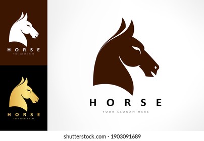 Horse logo vector. Animal vector design.