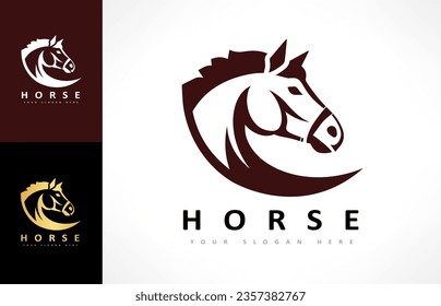 Horse logo vector. Animal vector design.
