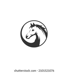 horse logo vector design black and white silhouette simple luxury elegant
