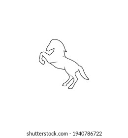 Horse logo vector design illustration template.